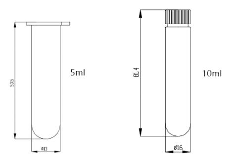Caractéristiques du produit du tube à centrifuger 5mL